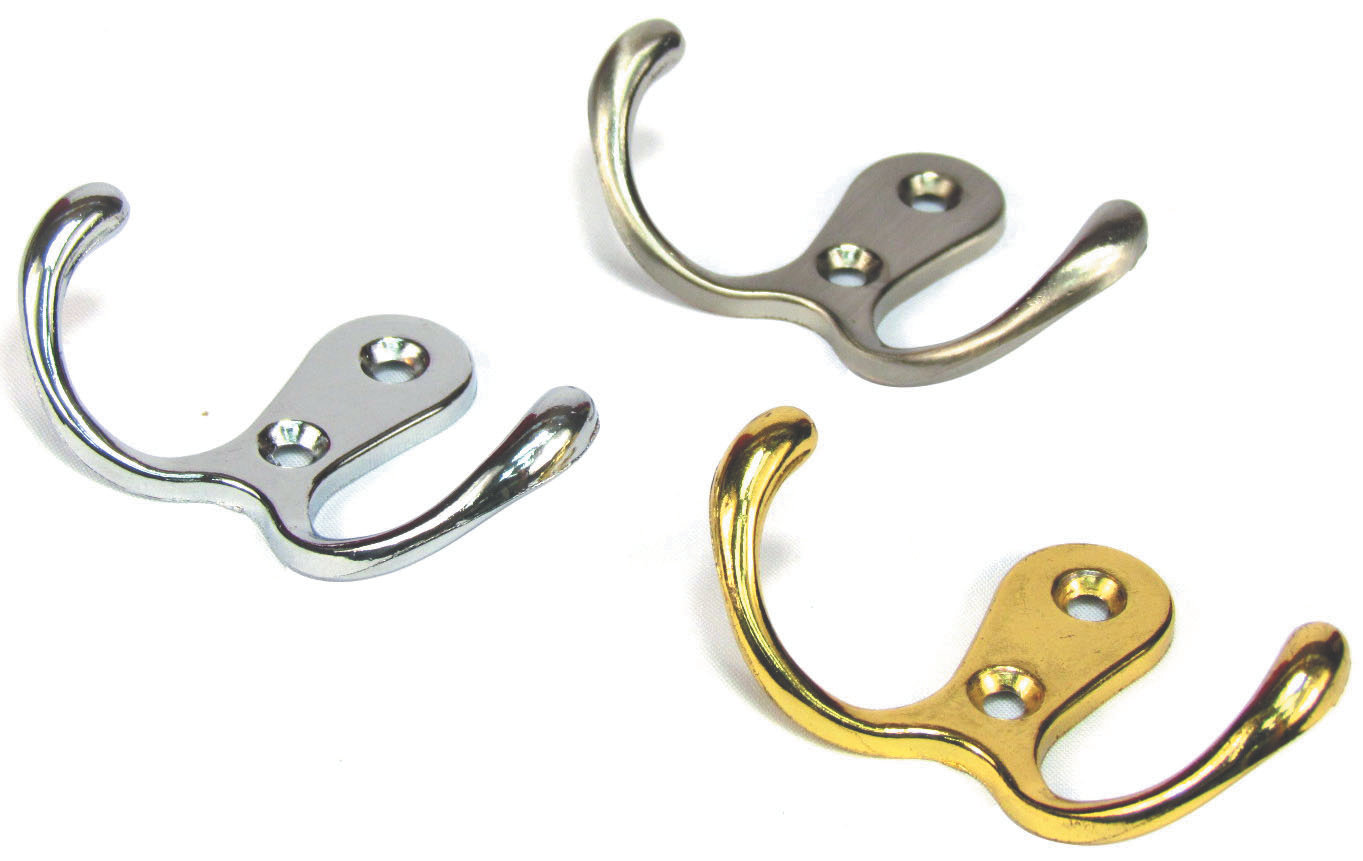 Robustline Double Coat Hook 232L Premium Hardware for Door Cabinet Window Furniture and Interior Use